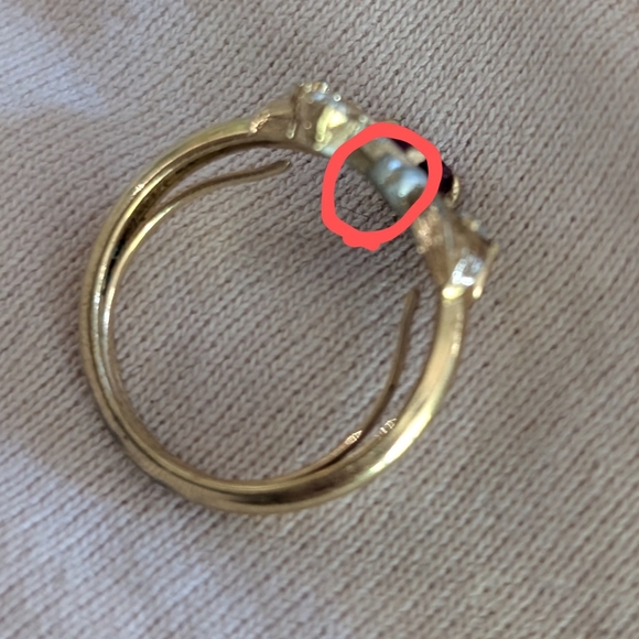 Pretty Avon Vintage Royal Radiance Simulated Ruby & Rhinestone Ring Sz 6.5/7 - Picture 6 of 6